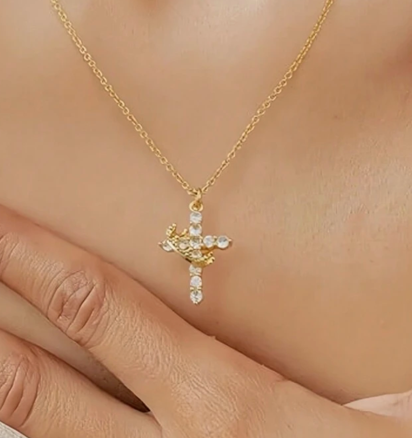 Crown Cross Necklace