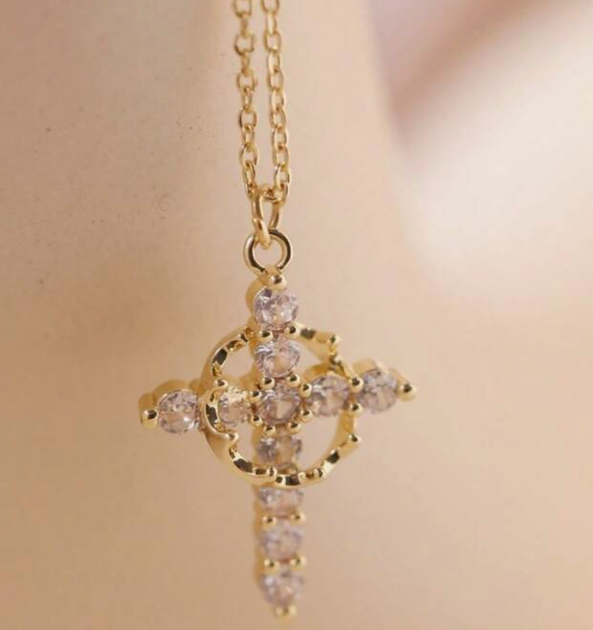 Crown Cross Necklace