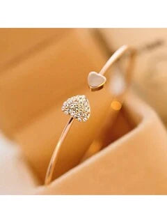 Gold Heart Bangle