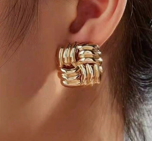 Twisted Square Earrings