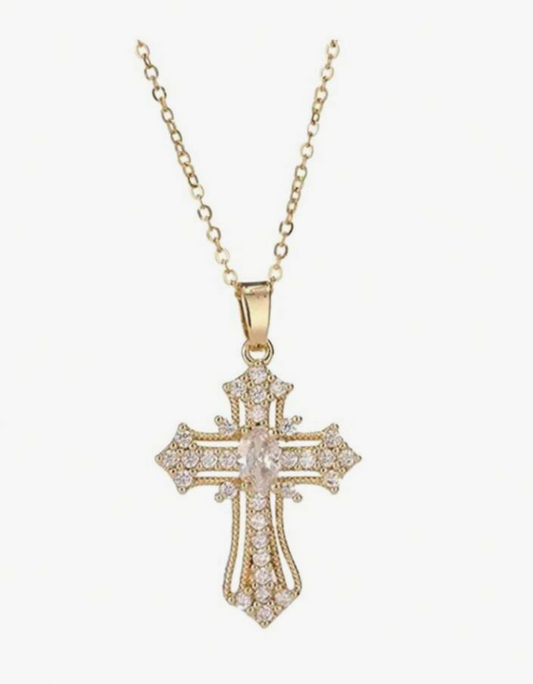 Sparkling Cross Necklace