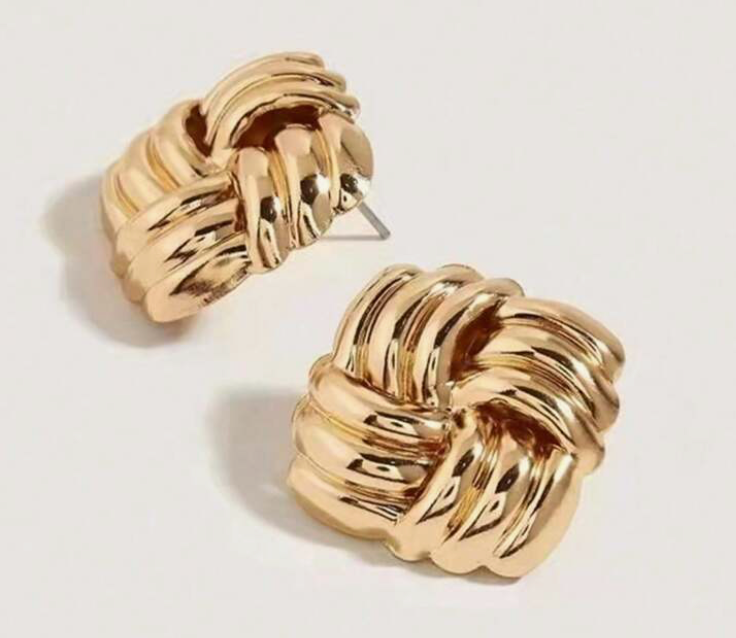 Twisted Square Earrings